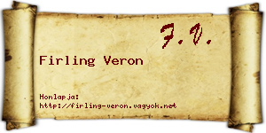 Firling Veron névjegykártya